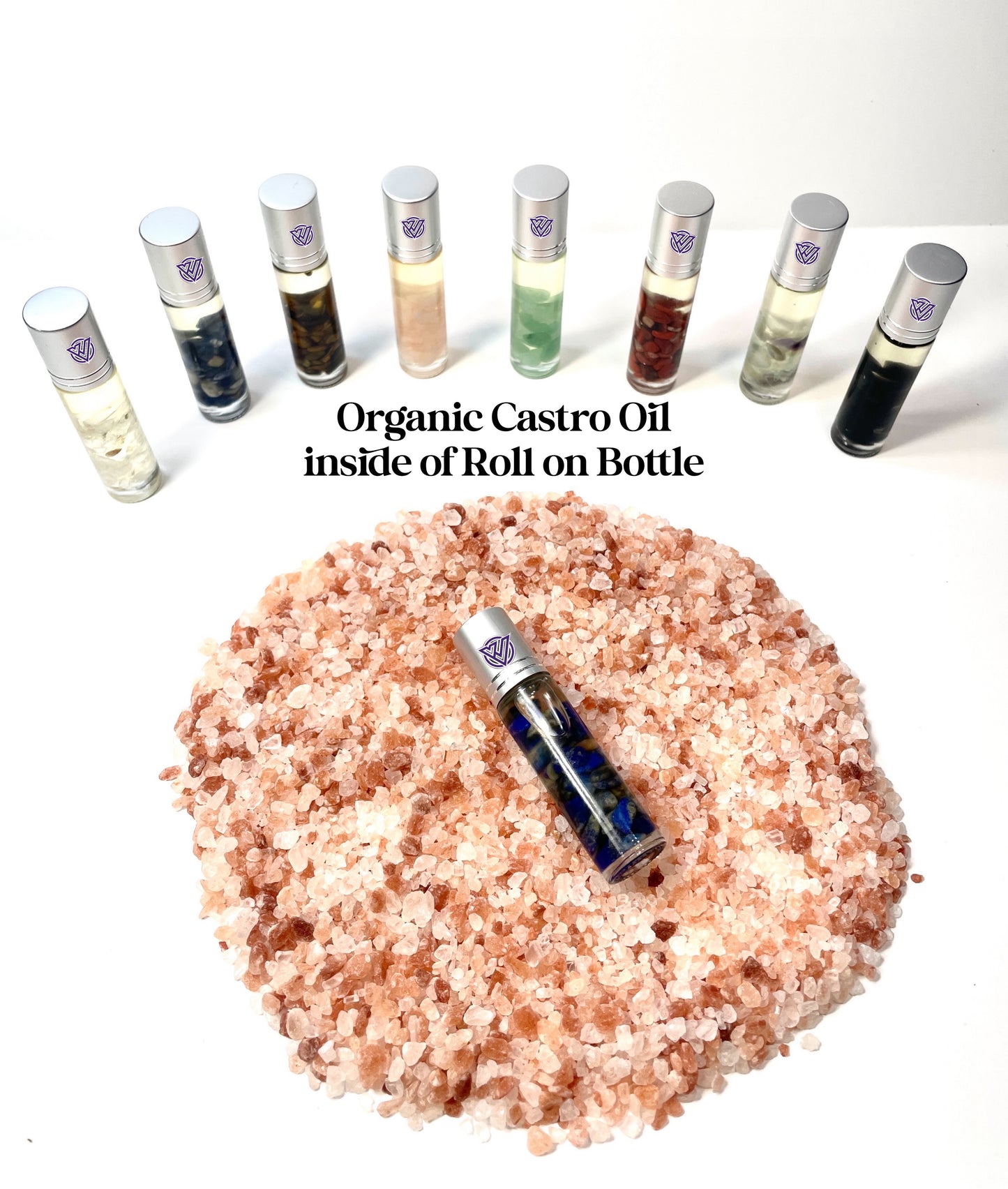 Essential Oil Roller Bottles With Mini Crystals