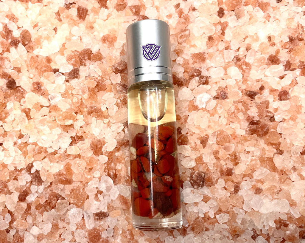 Essential Oil Roller Bottles with Mini Crystals