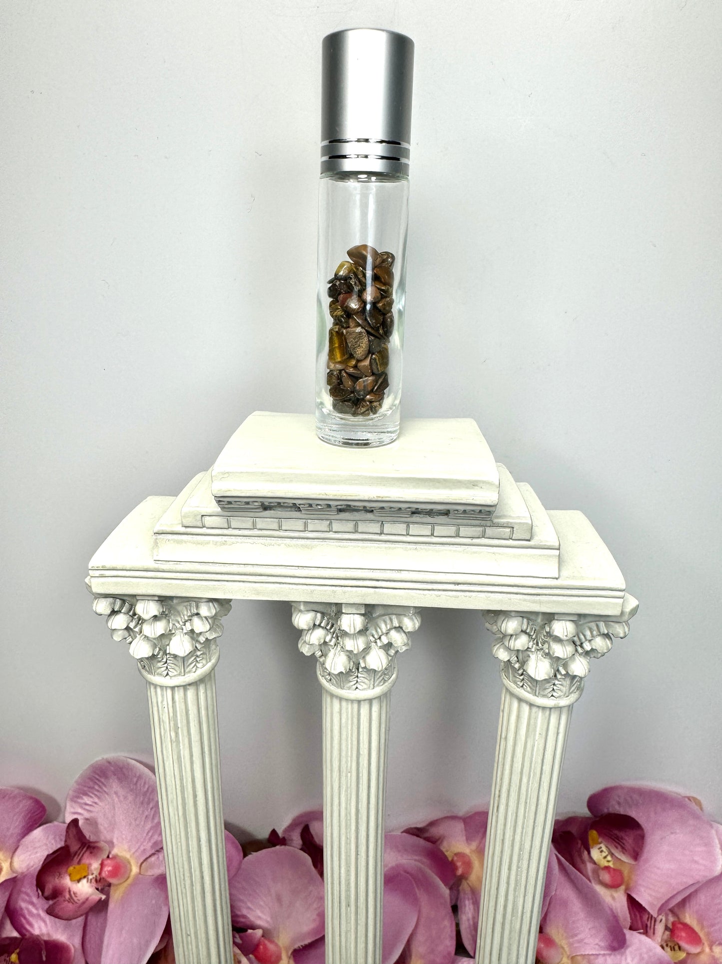 ESSENTIAL OIL ROLLER BOTTLES W/ MINI CRYSTALS